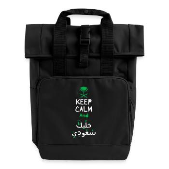 Bleib ruhig Arabischer Stolz - Rolltop Rucksack mit zwei Griffen - Schwarz - Vorne