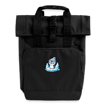 Le pingouin, le changement climatique et la fonte des glaces - Sac à dos Roll Top à deux anses - noir - Devant