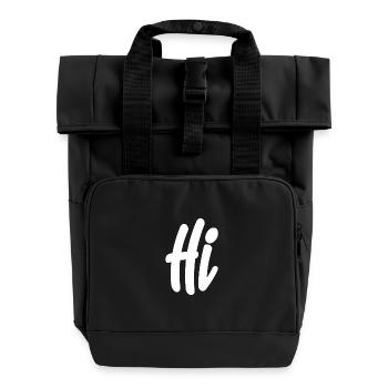 Hi - Rolltop Rucksack mit zwei Griffen - Schwarz - Vorne