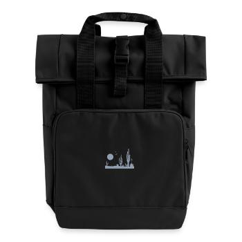 Wüste Wüstenlandschaft - Rolltop Rucksack mit zwei Griffen - Schwarz - Vorne