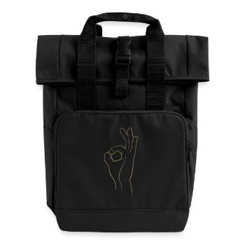 Parfait! Super! Excellente! - Main dans le trou - Sac à dos Roll Top à deux anses - noir - Devant