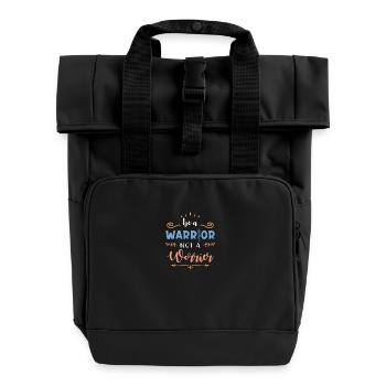 Inspiration Citation Slogan Fighter - Sac à dos Roll Top à deux anses - noir - Devant