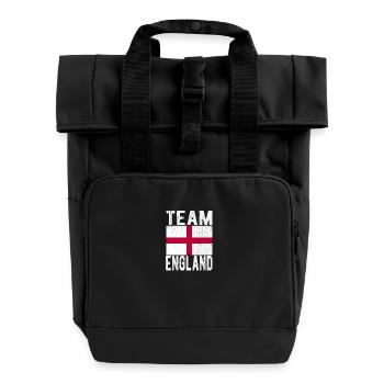 Drapeau de l’Angleterre - Sac à dos Roll Top à deux anses - noir - Devant