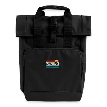 Nippes Veedel Köln Viertel Retro Vintage Surfer - Rolltop Rucksack mit zwei Griffen - Schwarz - Vorne