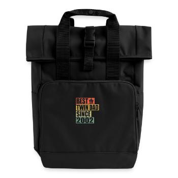 Twins Father Twin Father since 2002 - Roll Top Backpack with Two Handles - black - Front