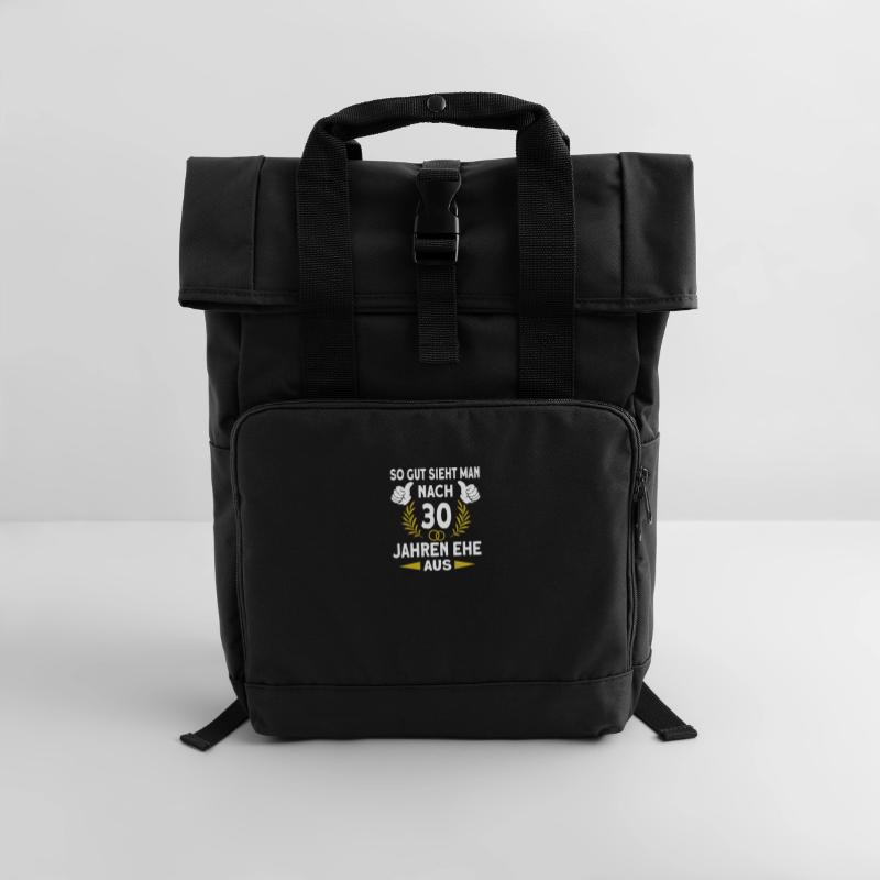 Perlenhochzeit 30 Hochzeitstag Ehemann Ehefrau Rolltop Rucksack mit zwei Griffen