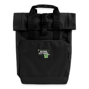 Wir essen jetzt Kinder Grammatik Deutschlehrer - Rolltop Rucksack mit zwei Griffen - Schwarz - Vorne