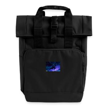 Demon Warrior - Roll Top Backpack with Two Handles - black - Front