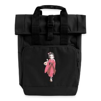 Manga - Roll Top Backpack with Two Handles - black - Front