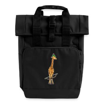 Arc de girafe Archer - Sac à dos Roll Top à deux anses - noir - Devant