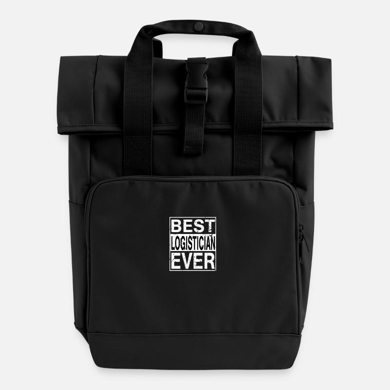 Meilleur logisticien de tous les temps Cadeau de logisticien - Sac à dos Roll Top à deux anses - noir