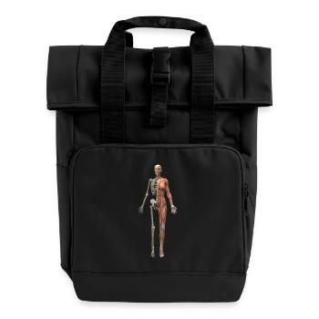 os du squelette squelette osseux crâne schaedel140 - Sac à dos Roll Top à deux anses - noir - Devant