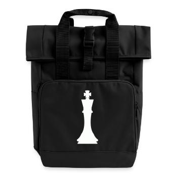 schachfigur könig - Rolltop Rucksack mit zwei Griffen - Schwarz - Vorne