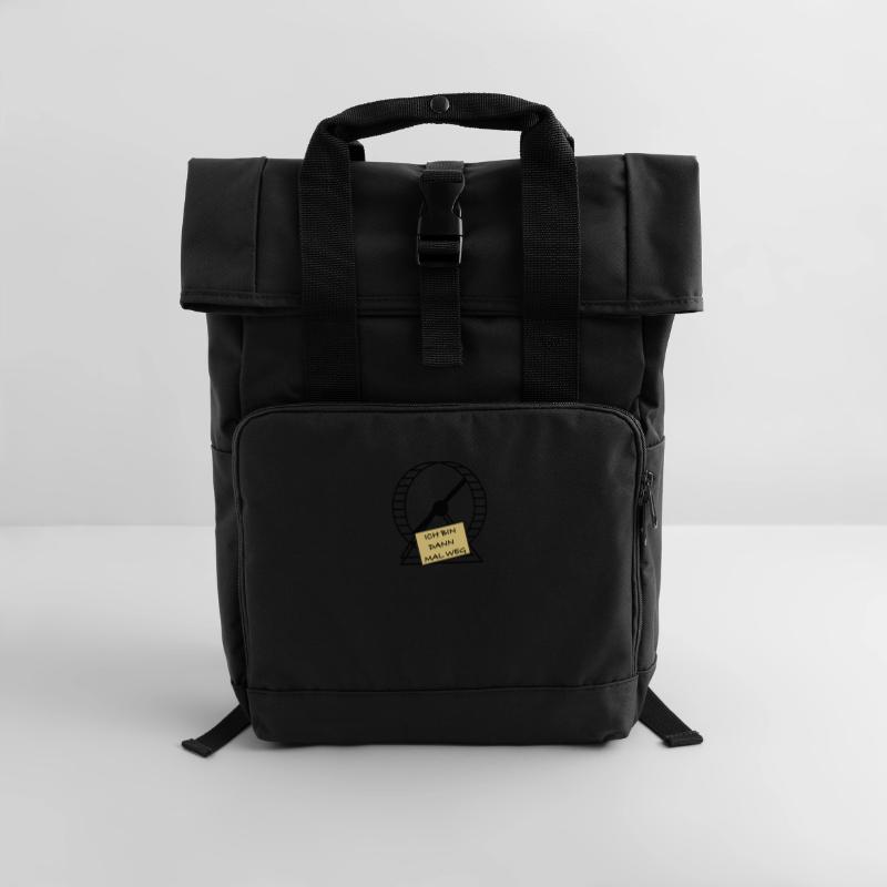 Ich bin dann mal weg Rolltop Rucksack mit zwei Griffen