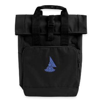 Meditation Sailboat Lotus Inner Peace - Roll Top Backpack with Two Handles - black - Front