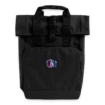 Bernese Mountain Dog - Roll Top Backpack with Two Handles - black - Front