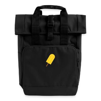 Eis am Stiel im Comicstyle Sommer - Rolltop Rucksack mit zwei Griffen - Schwarz - Vorne