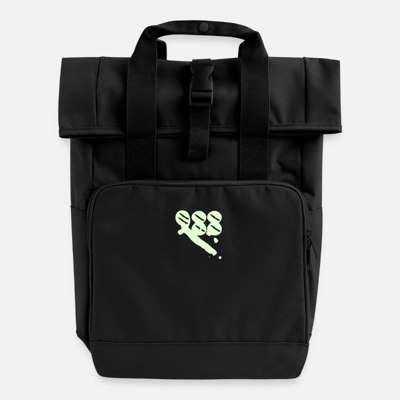 988 map tattoo Nouvelle Caledonie - Sac à dos Roll Top à deux anses - noir