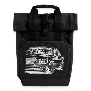 W126 sale style vintage - Sac à dos Roll Top à deux anses - noir - Devant