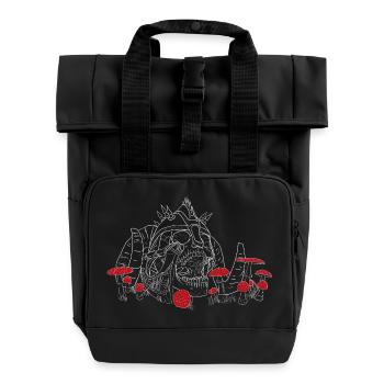 Stummer Schrei des Wikingers - Rolltop Rucksack mit zwei Griffen - Schwarz - Vorne