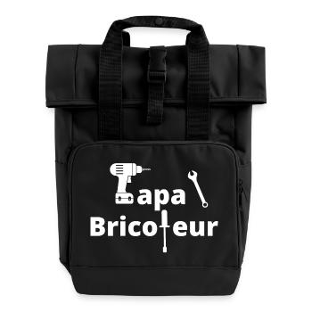bricolage, bricoleur, bricoler, bricolage humour - Sac à dos Roll Top à deux anses - noir - Devant