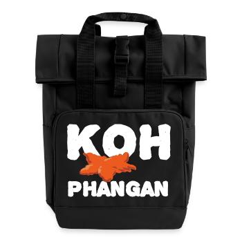 Texte de Koh Phangan - Sac à dos Roll Top à deux anses - noir - Devant