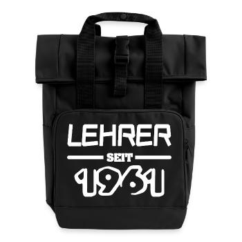 1961 - Sac à dos Roll Top à deux anses - noir - Devant