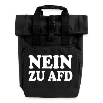 No to afd - Roll Top Backpack with Two Handles - black - Front