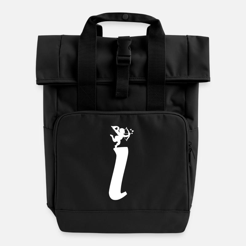 I - Rolltop Rucksack mit zwei Griffen - Schwarz