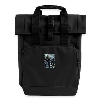 Zombie Army - Roll Top Backpack with Two Handles - black - Front
