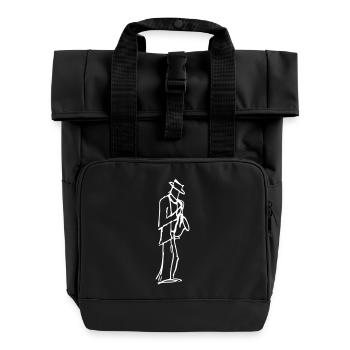 Jazzman - Rolltop Rucksack mit zwei Griffen - Schwarz - Vorne