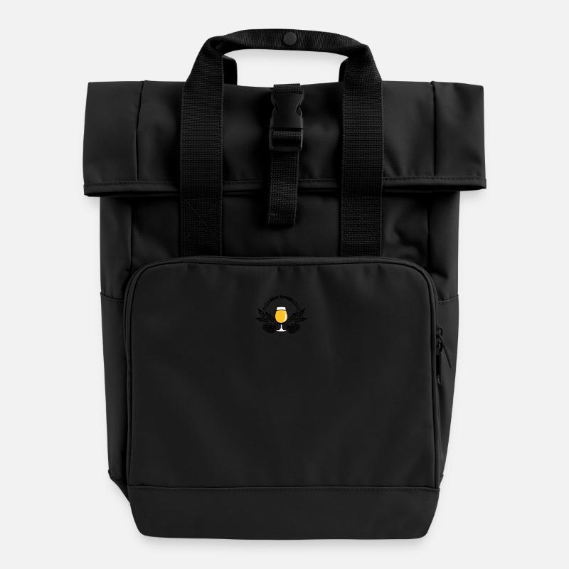 Pils Biertulpe, Hopfen und Malz (3c) - Rolltop Rucksack mit zwei Griffen - Schwarz