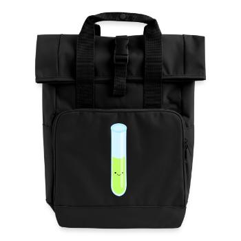 tube à essai flacon tube expérience chimie chimie chimie chimie - Sac à dos Roll Top à deux anses - noir - Devant
