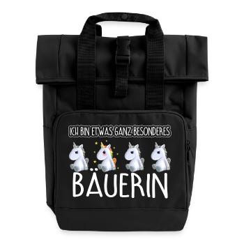 BÄUERIN - Toll - Rolltop Rucksack mit zwei Griffen - Schwarz - Vorne