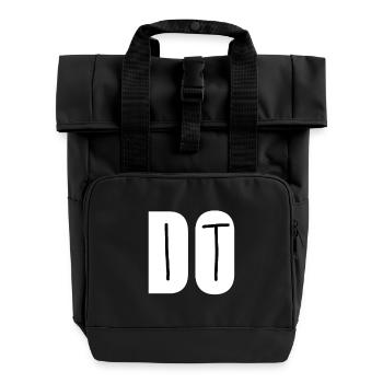 DO IT - Roll Top Backpack with Two Handles - black - Front