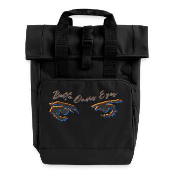 Bette Davis Eyes - Rolltop Rucksack mit zwei Griffen - Schwarz - Vorne