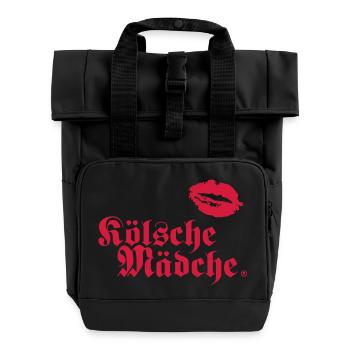Kölsche Mädche Kiss - Cities - Rolltop Rucksack mit zwei Griffen - Schwarz - Vorne