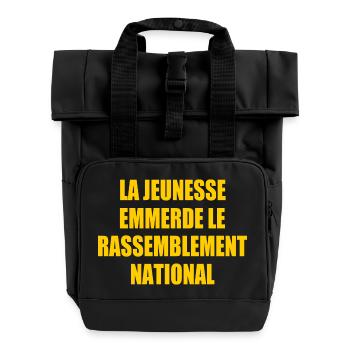 The youth fucks the National Rally - Roll Top Backpack with Two Handles - black - Front