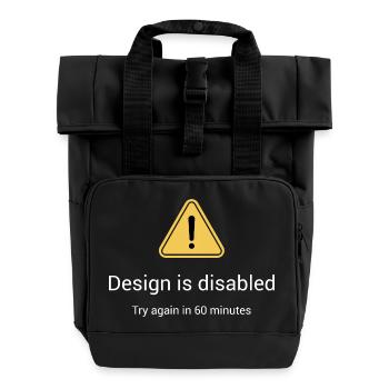 Das Design ist nicht verfügbar. - Rolltop Rucksack mit zwei Griffen - Schwarz - Vorne