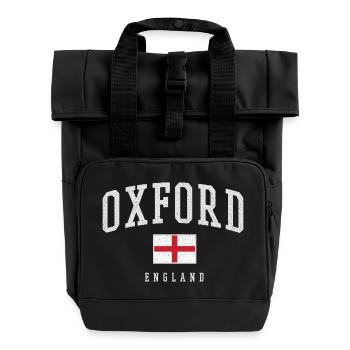 Oxford England - Rolltop Rucksack mit zwei Griffen - Schwarz - Vorne
