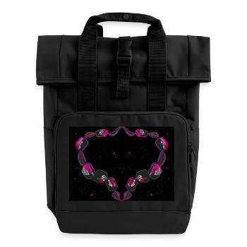Double volute - Sac à dos Roll Top à deux anses - noir - Devant