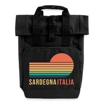 Sardinien, Italien - Rolltop Rucksack mit zwei Griffen - Schwarz - Vorne