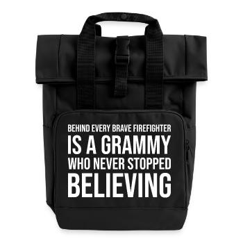 Derrière chaque pompier courageux se cache une Grammy - Sac à dos Roll Top à deux anses - noir - Devant