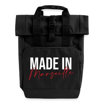Made in Marseille - Sac à dos Roll Top à deux anses - noir - Devant