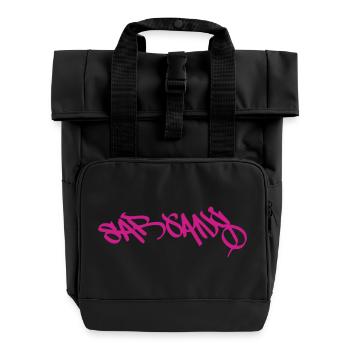 Modisches Sarganser Weihnachtsgeschenk - Rolltop Rucksack mit zwei Griffen - Schwarz - Vorne