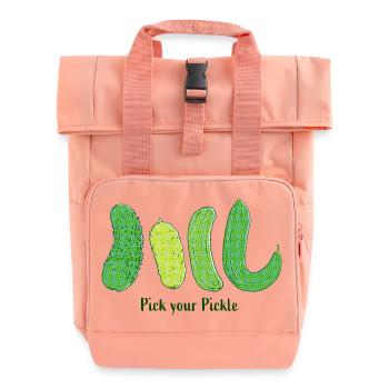 Choisissez votre cornichon : Art du concombre vert - Sac à dos Roll Top à deux anses - rose liberty - Devant