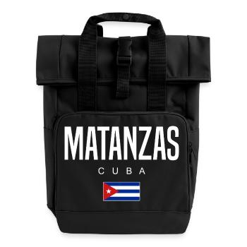 Matanzas Cuba Cubans - Roll Top Backpack with Two Handles - black - Front