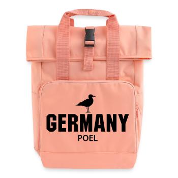 Poel GERMANY - Roll Top Backpack with Two Handles - chintz rose - Front