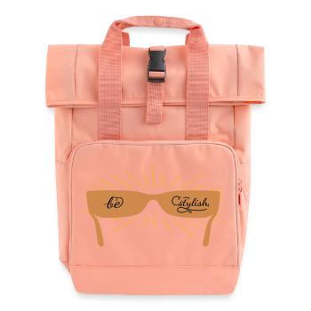 be stylish mit einer Sonnenbrille - Rolltop Rucksack mit zwei Griffen - Chintzrosa - Vorne