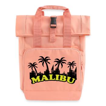 Malibu Skyline - Roll Top Backpack with Two Handles - chintz rose - Front